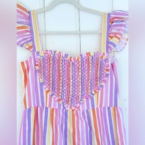 Candy striped midi dress!